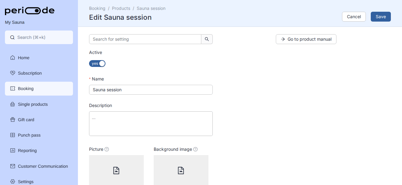 Typing prices into the Search for setting box at the top of the booking product editor. With each letter the long list of settings shrinks, until only the Prices table is left.
